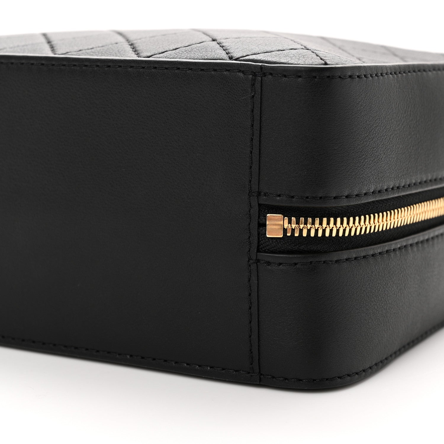 Chanel Calfskin Quilted Travel Kit Vanity Case Black 10 of 12