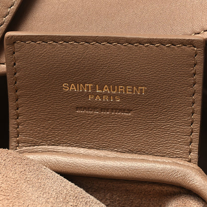 Saint Laurent Smooth Calfskin Paris VII Large Flat Hobo Biscuit Beige 8 of 14