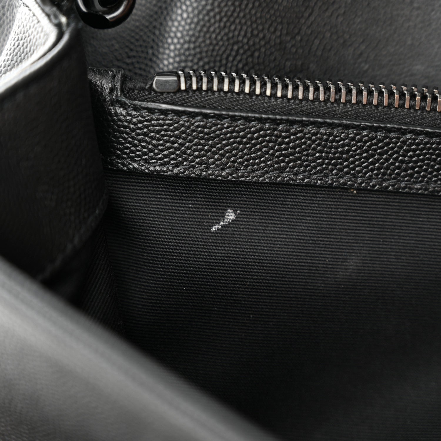 Saint Laurent Grain De Poudre Medium West Hollywood Monogram Fold-Over Black 10 of 11