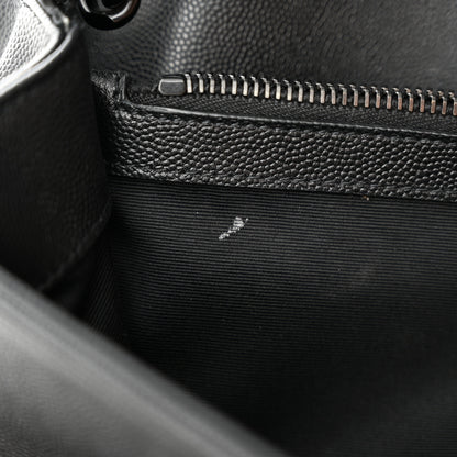 Saint Laurent Grain De Poudre Medium West Hollywood Monogram Fold-Over Black 10 of 11