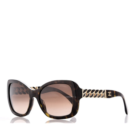 Chanel Acetate Metal Chain Square Sunglasses 5305 Brown 1 of 7