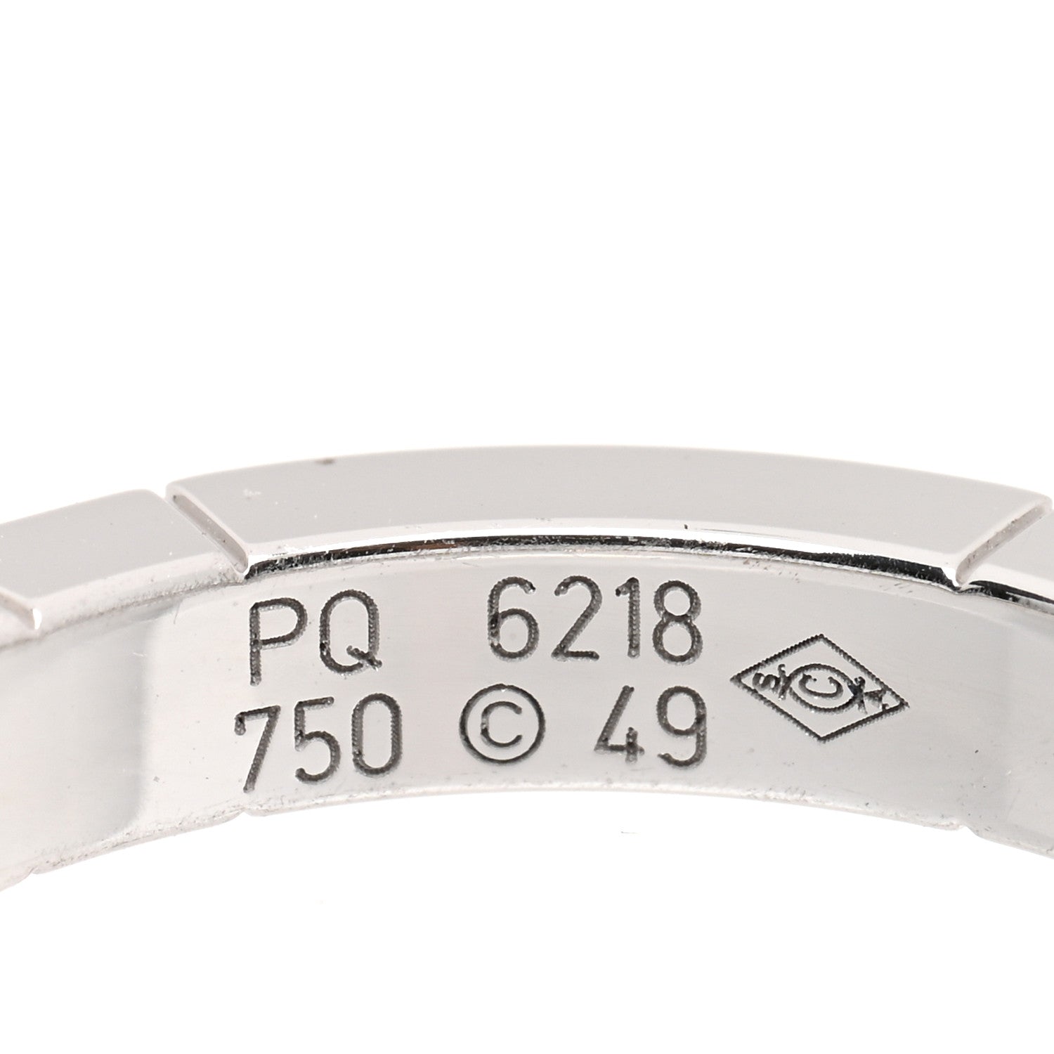 Cartier 18K White Gold Diamond Lanieres Ring 49 4.75 4 of 4