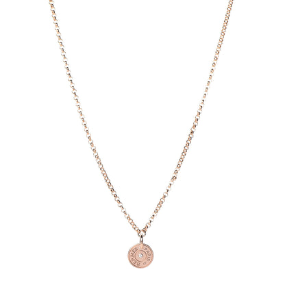 Hermes 18K Rose Gold Diamond Gambade Clou de Selle Necklace 1 of 7