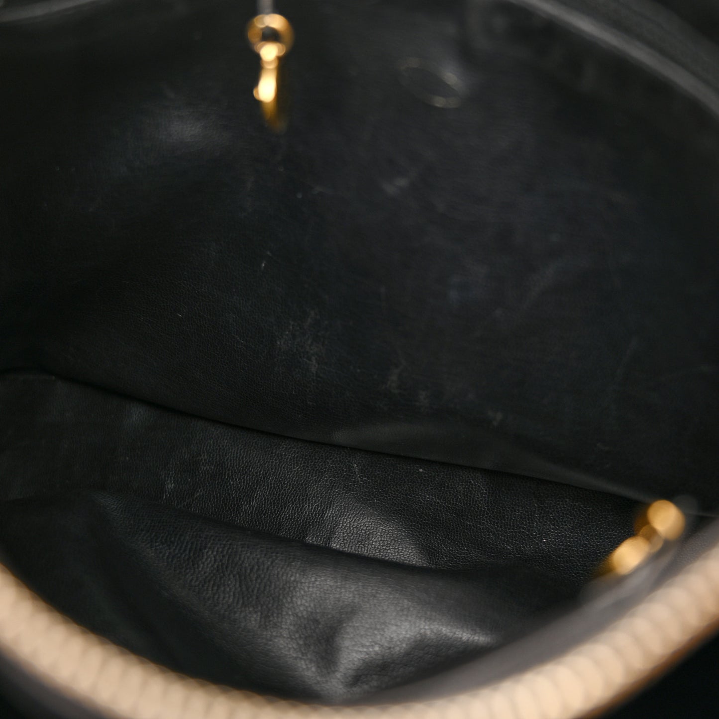 Lambskin Flap Shoulder Bag Dark Brown