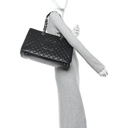 Chanel Caviar Quilted XL Grand Shopping Tote GST Black 2 of 10
