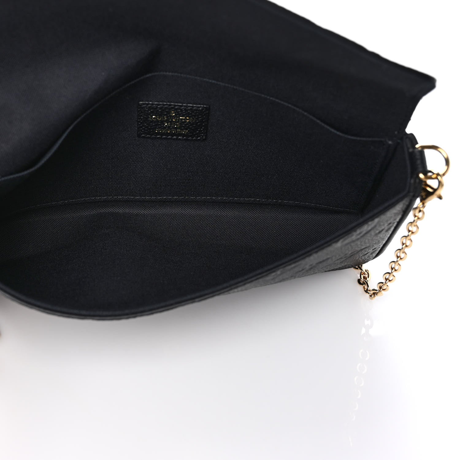 Louis Vuitton Empreinte Pochette Felicie Chain Wallet Black 6 of 10