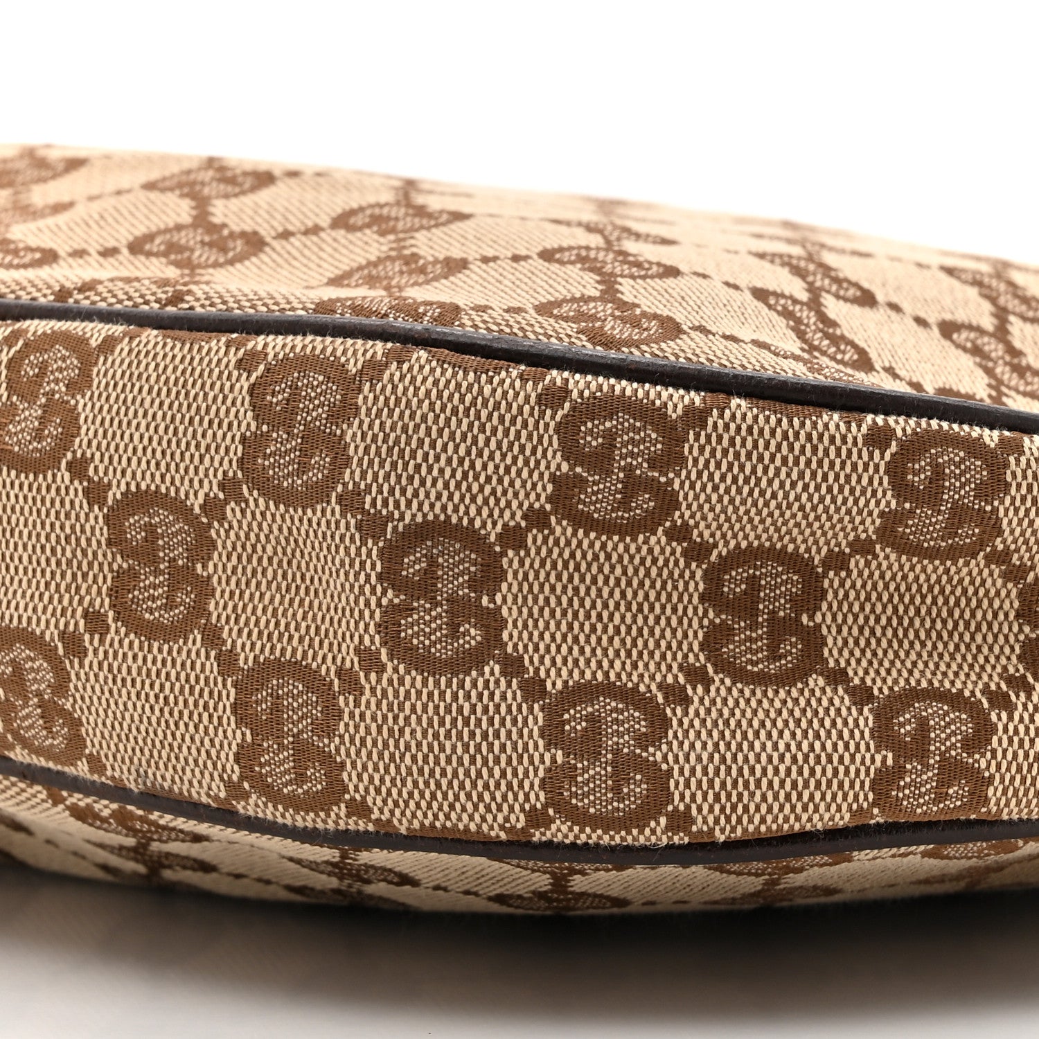Gucci Monogram Medium Half Moon Hobo Dark Brown 7 of 10