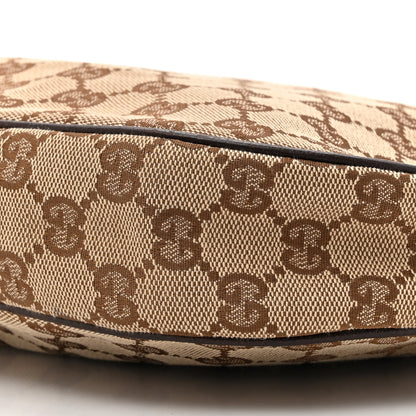 Gucci Monogram Medium Half Moon Hobo Dark Brown 7 of 10