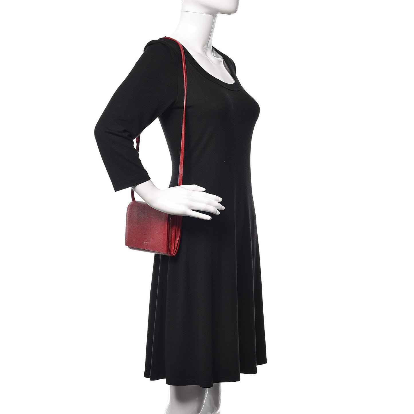 Saffiano Wallet On Strap Red