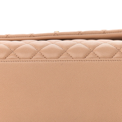 Chanel Caviar Lizard Embossed Quilted Small Coco Handle Flap Beige 6 of 18