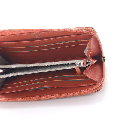 Chanel Caviar Large Timeless CC Gusset Zip Around Wallet Dark Orange 5 of 12