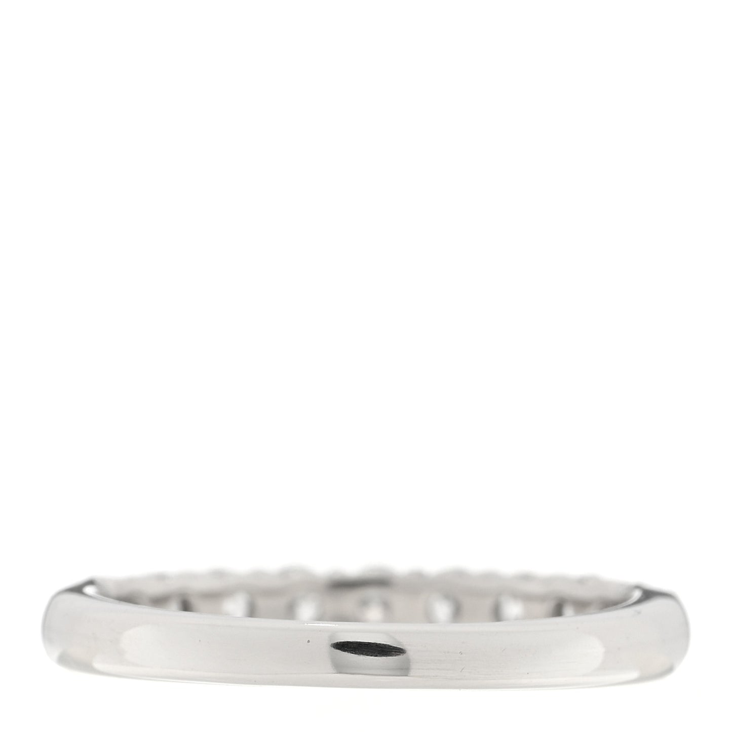 Platinum Diamond 2.2mm Half Circle Forever Band Ring 45 3.25