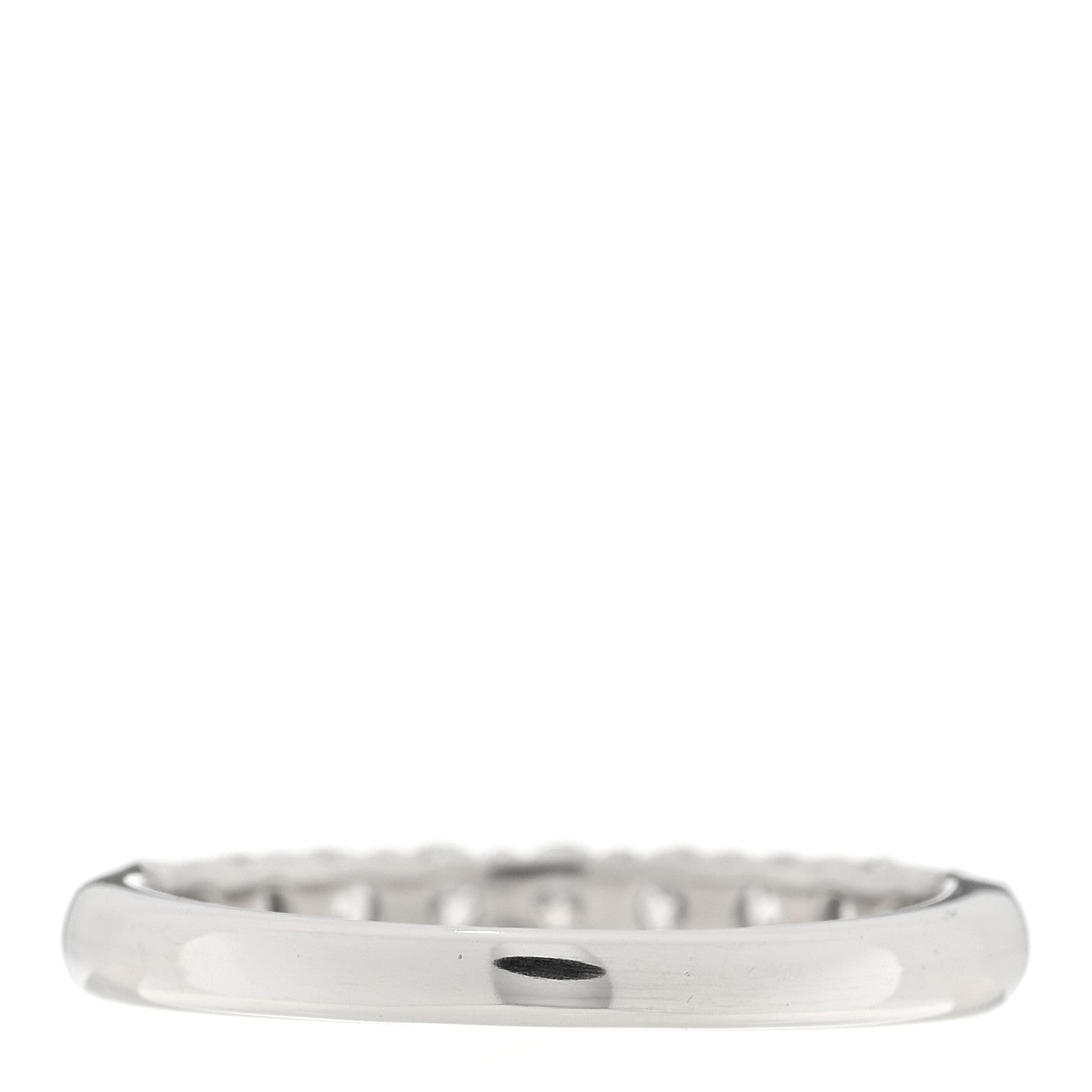 Tiffany Platinum Diamond 2.2mm Half Circle Forever Band Ring 45 3.25 3 of 4