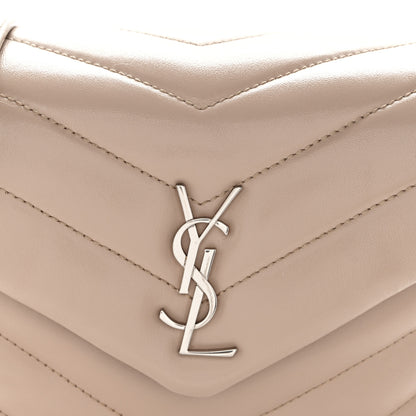 Saint Laurent Calfskin Y Quilted Monogram Toy Loulou Crossbody Bag Light Natural 8 of 10