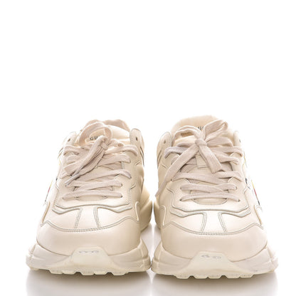 Gucci Calfskin Interlocking G Logo Mens Rhyton Sneakers 8 Ivory 2 of 10