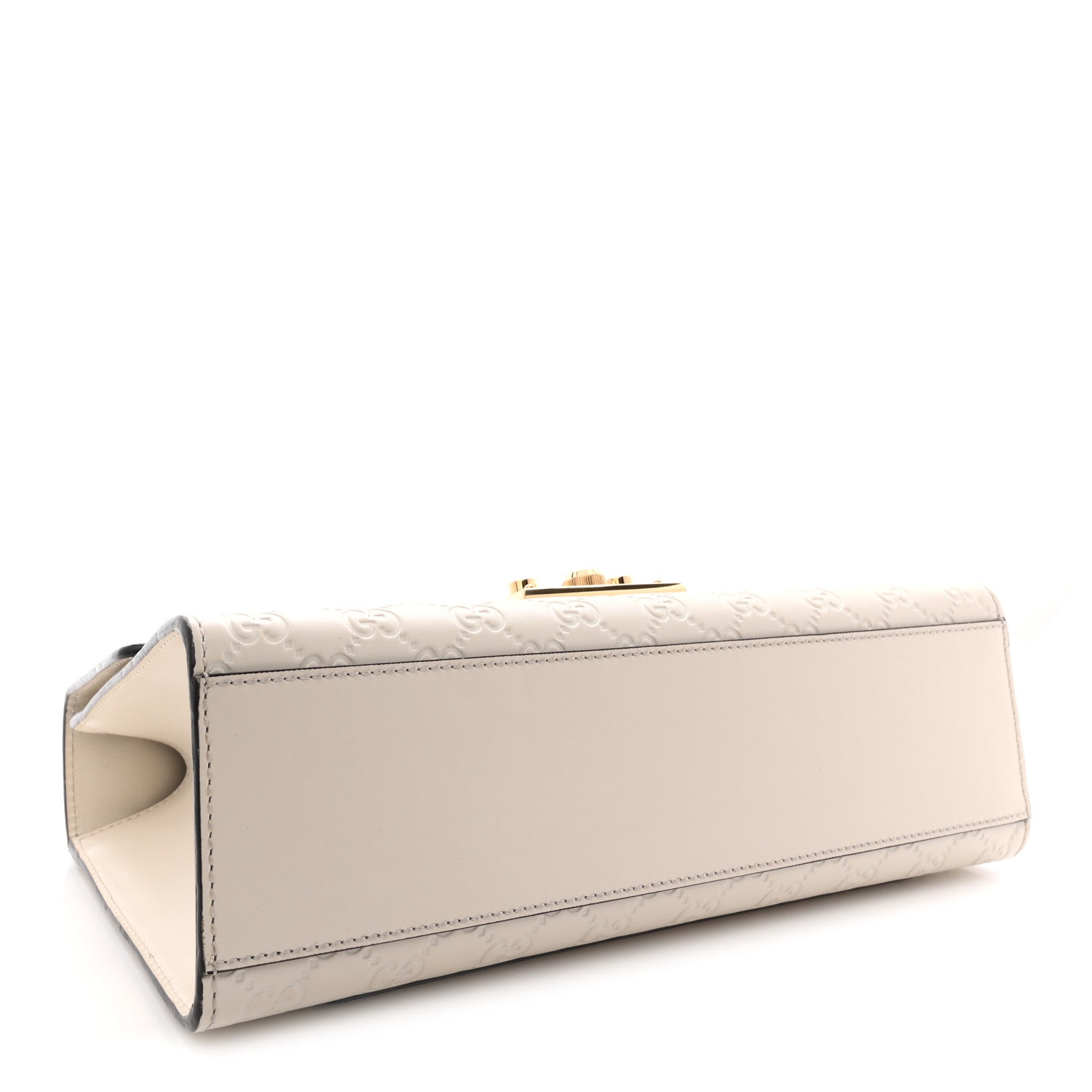 Gucci Guccissima Medium Padlock Shoulder Bag Mystic White 4 of 14