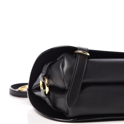 Burberry Calfskin Large Bridle Saddle Bag Black 8 of 11