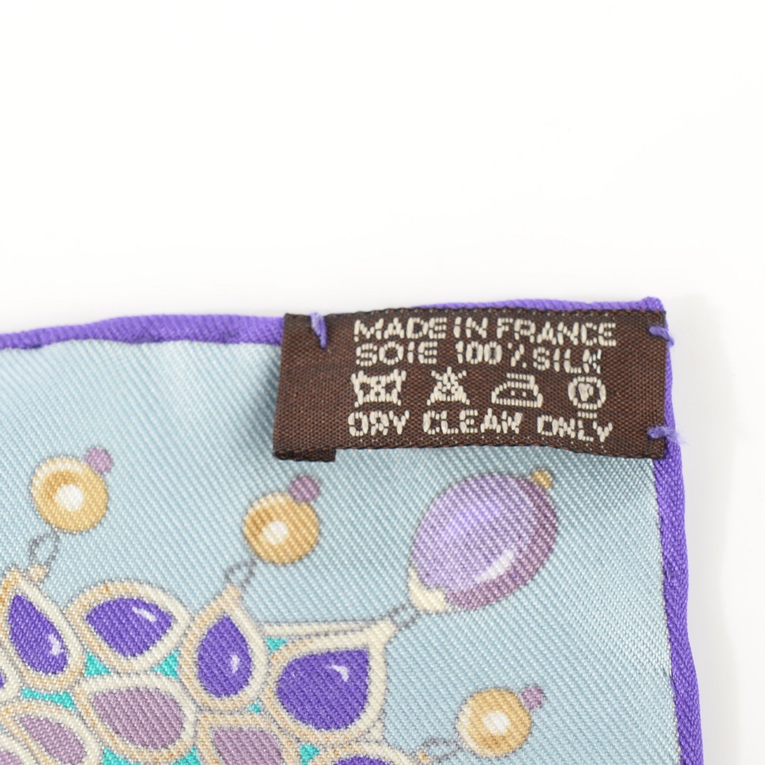 Hermes Silk Parures Des Maharajas Scarf 90 Gris Bleuete Violet Parme 3 of 6