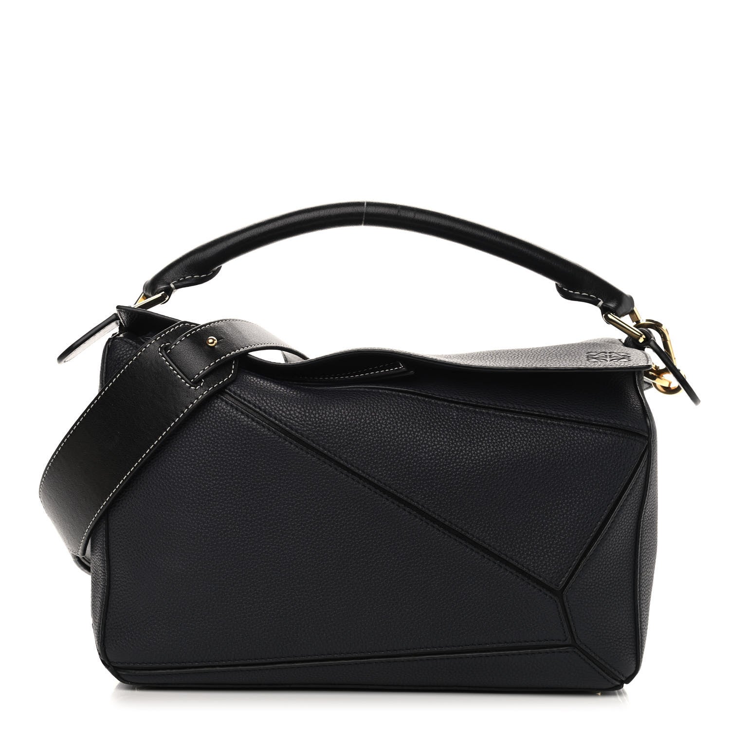 Loewe Calfskin Medium Puzzle Bag Midnight Blue Black 1 of 18