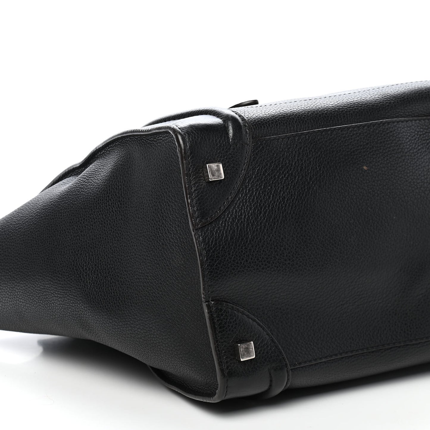 Drummed Calfskin Mini Luggage Black