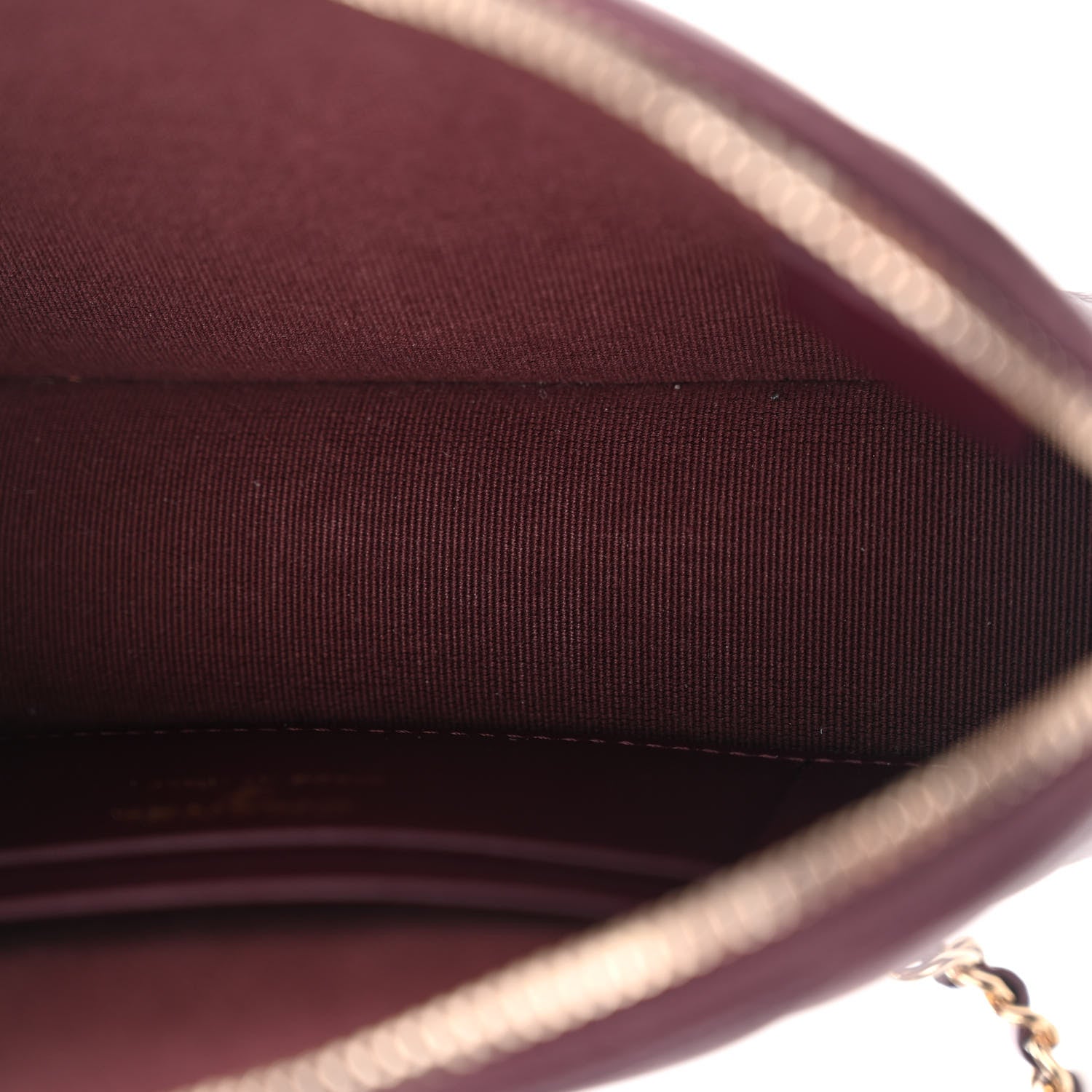 Chanel Caviar Quilted Classic Clutch With Chain Burgundy 11 of 12