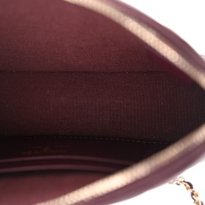 Chanel Caviar Quilted Classic Clutch With Chain Burgundy 11 of 12