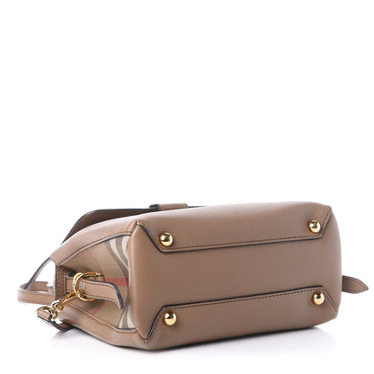 Burberry Derby Calfskin House Check Small Camberley Dark Sand 4 of 9