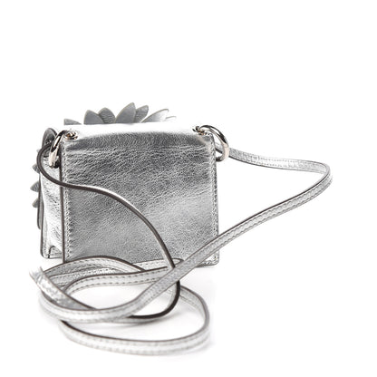 Fendi Vitello Catalan Mirror F is Fendi Flower Micro Kan I Shoulder Bag Silver 3 of 11
