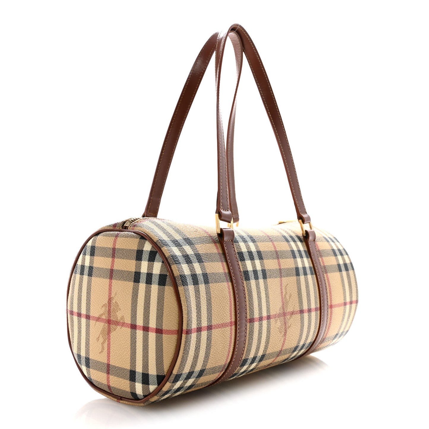 Haymarket Check Barrel Bag Brown