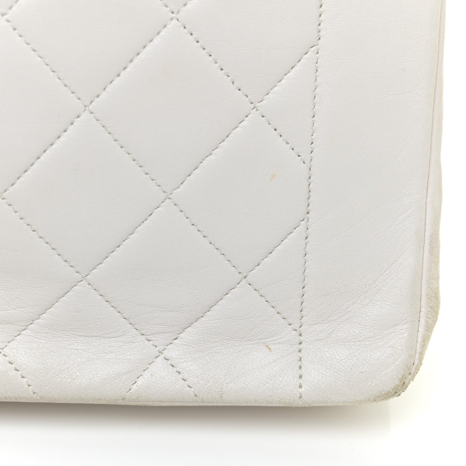 Chanel Lambskin Quilted Medium Single Flap White 17 of 23