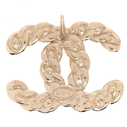 Chanel Crystal Chain Link CC Earrings Gold 4 of 5