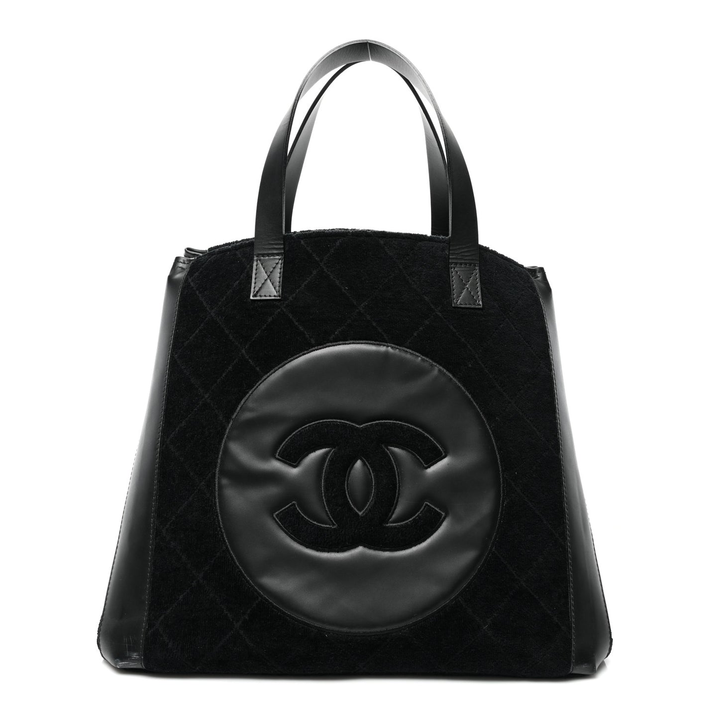 Terry Cotton CC Beach Tote Towel Set Black
