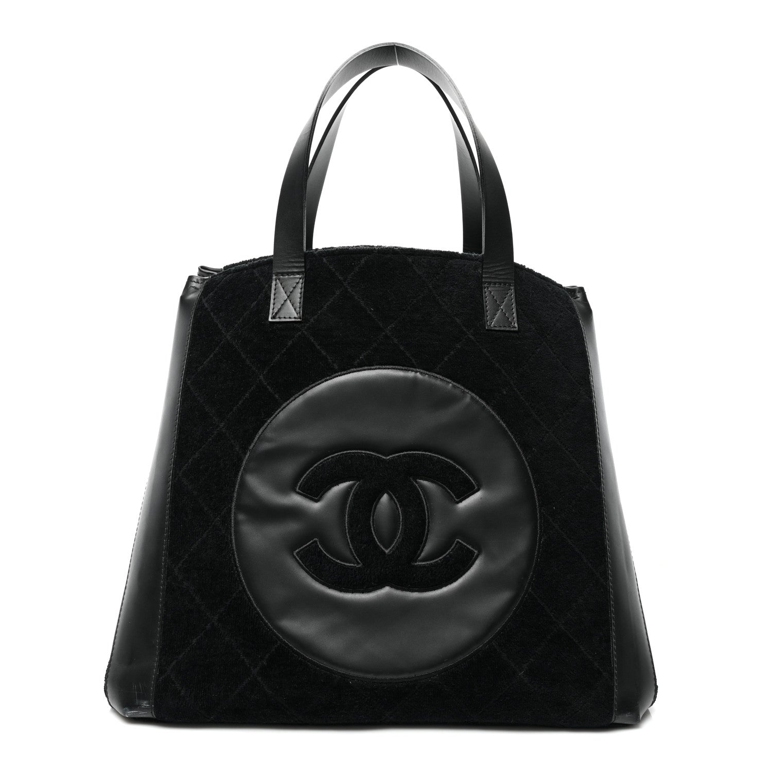 Chanel Terry Cotton CC Beach Tote Towel Set Black 3 of 11