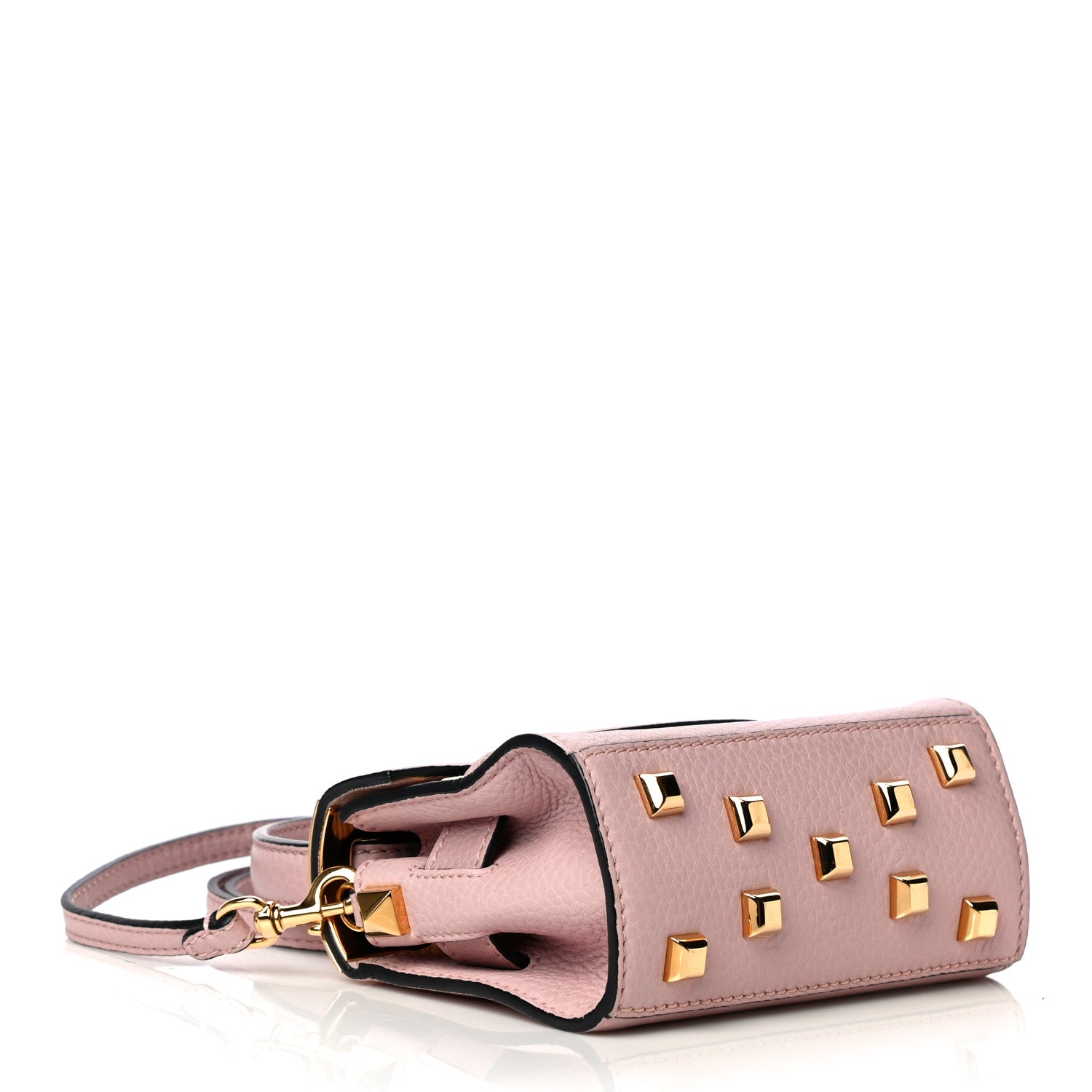 Valentino Garavani Grained Calfskin Mini My Rockstud Frame Bag Poudre 4 of 20