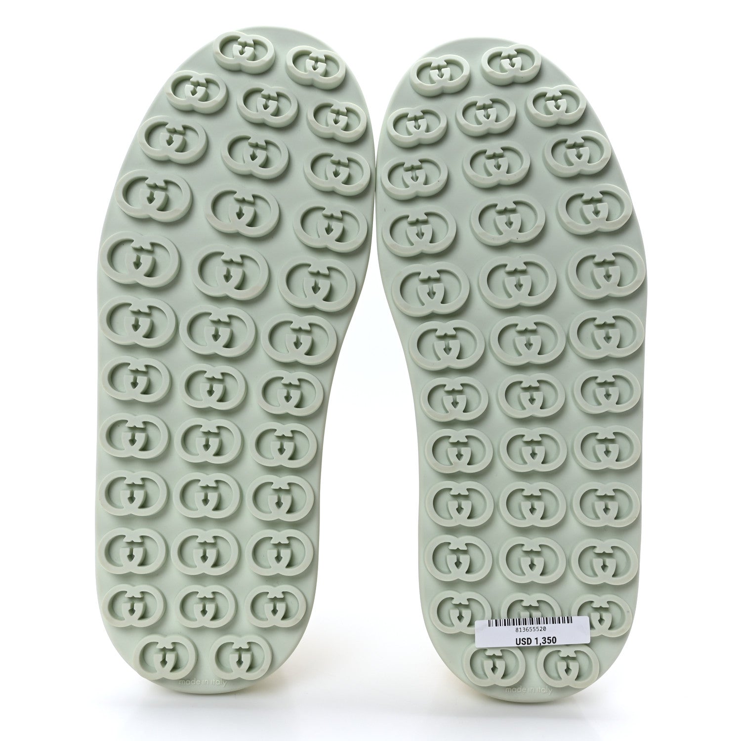 Gucci Canvas Lame Crystal GG Monogram Womens 1977 Tennis Sneakers 38.5 Medium Cream Mystic White 6 of 10