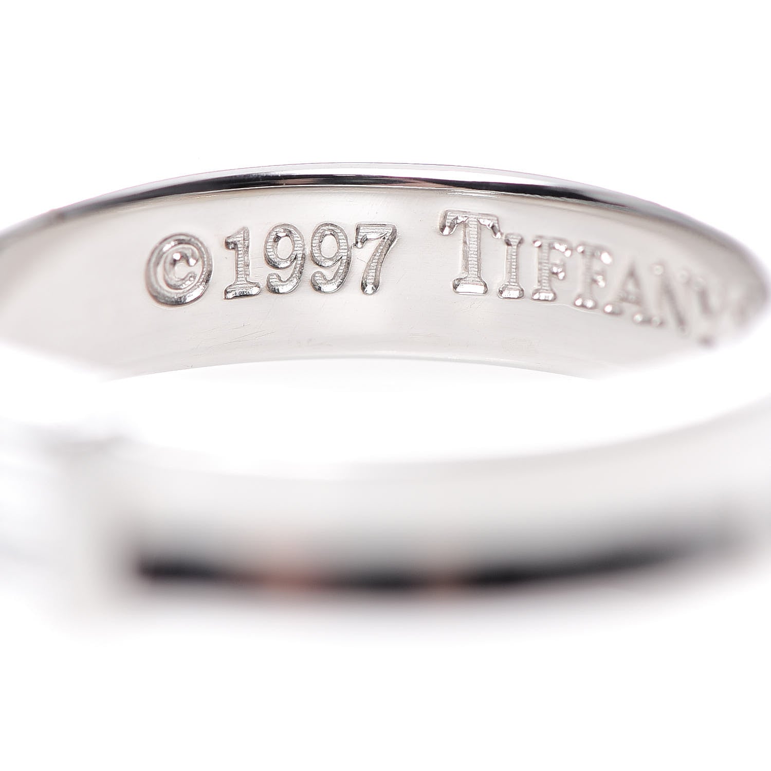 Tiffany 18K White Gold Diamond Baguette Stackable Ring 53.6.25 4 of 7