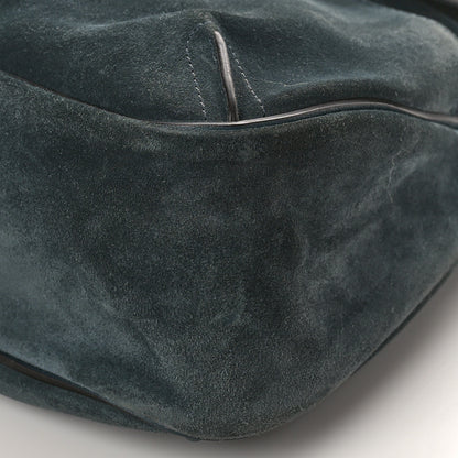 Chloe Suede Medium Lexa Shoulder Bag Silver Blue 8 of 8