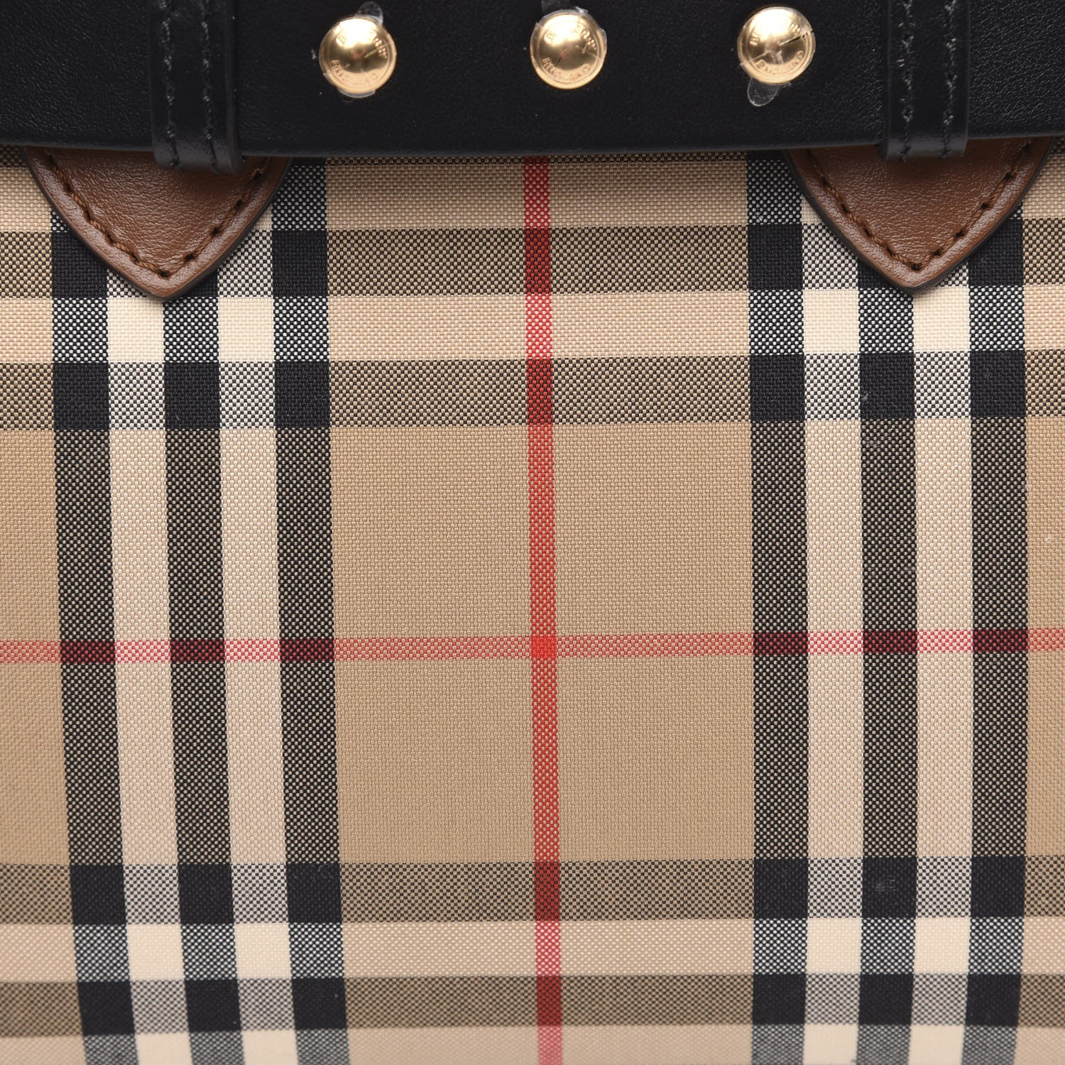 Burberry Calfskin Vintage Check Triple Stud Mini Belt Bag Archive Beige 8 of 10