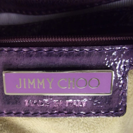 Jimmy Choo Patent Suede Monna /L Tote Purple 7 of 9