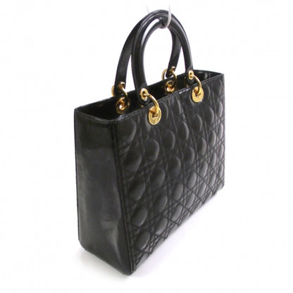 Christian Dior Patent Cannage Large Lady Dior Black 3 of 9