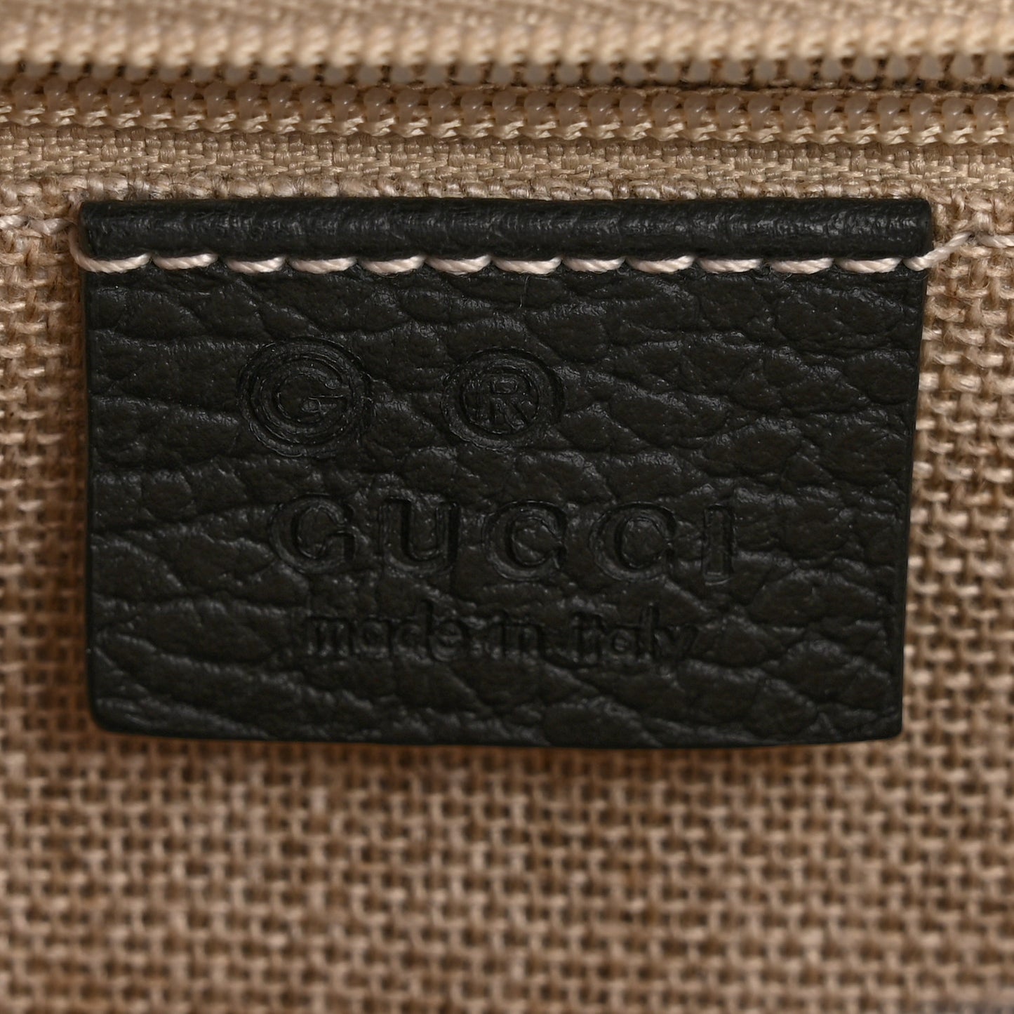 Dollar Calfskin Interlocking G Shoulder Bag Black