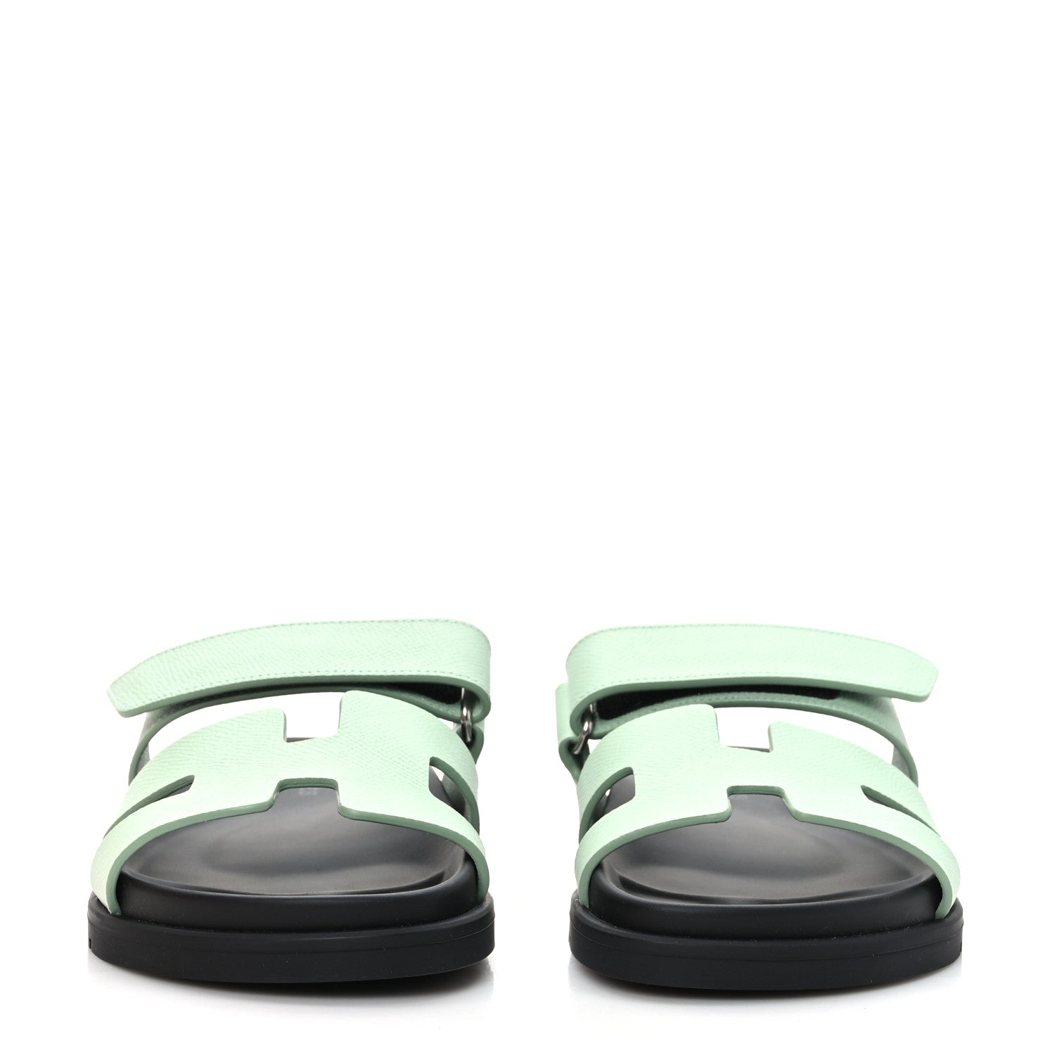 Hermes Epsom Womens Chypre Sandals 36.5 Vert Jade 2 of 9