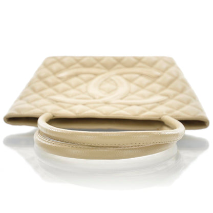 Chanel Caviar Quilted Medallion Tote Beige 5 of 9