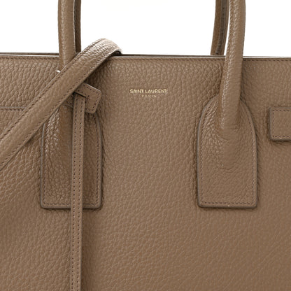 Saint Laurent Grained Calfskin Small Sac De Jour Taupe 8 of 22