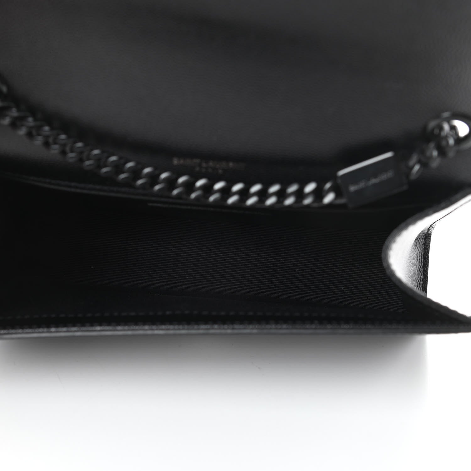 Saint Laurent Grain De Poudre Small Monogram Kate Satchel Black 5 of 10