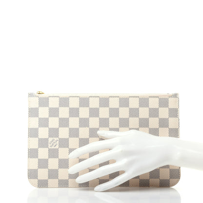 Louis Vuitton Damier Azur Neverfull MM GM Pochette 2 of 7