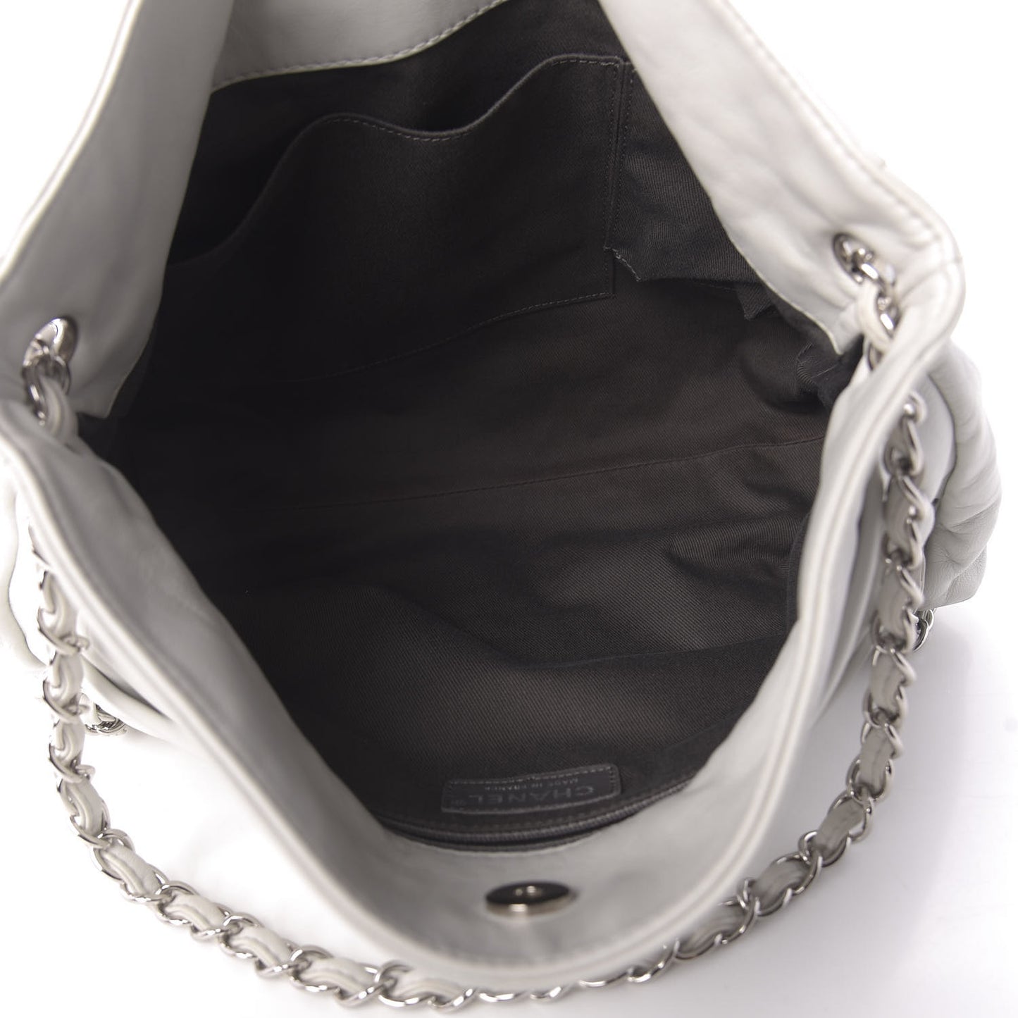 Lambskin Large Sharpei Bag White