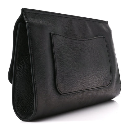Gucci Pebbled Calfskin Bamboo Daily Clutch Black 3 of 13