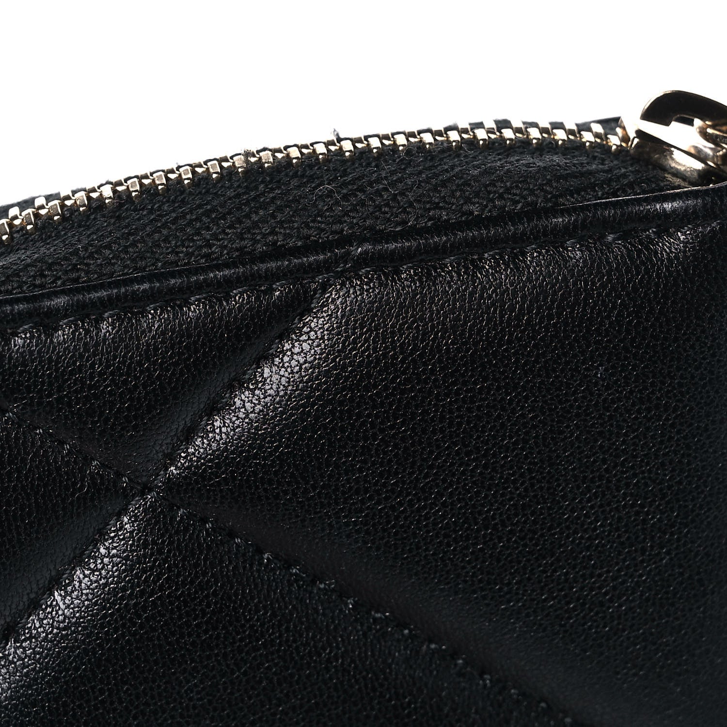 Chanel Lambskin Quilted Chanel 19 Zip Around Coin Purse Wallet Black 11 of 12