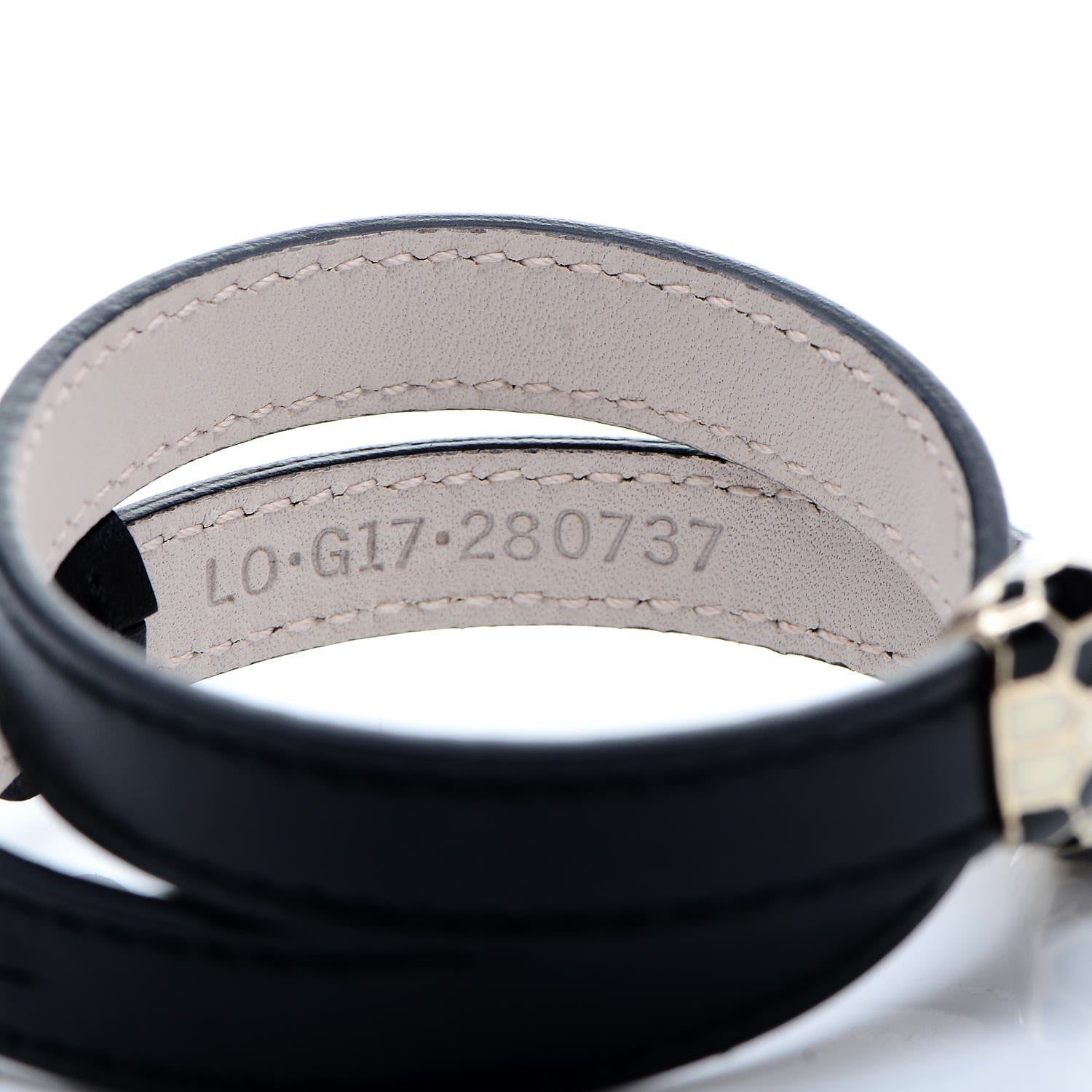 Bulgari Calfskin Serpenti Forever Multi Coiled Bracelet S Black 5 of 6